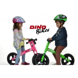 Bicicleta fara pedale Balance bike Runner Roz neon Dino Bikes cu roti de 12”( fara cutia originala)