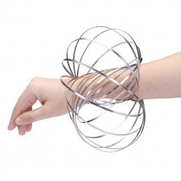 Bratara magica 3D Flow Ring, metalica, 14 cm