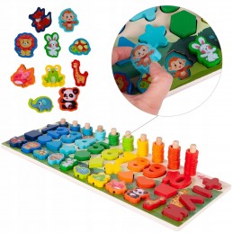 Puzzle Malplay din lemn cu forme de numere